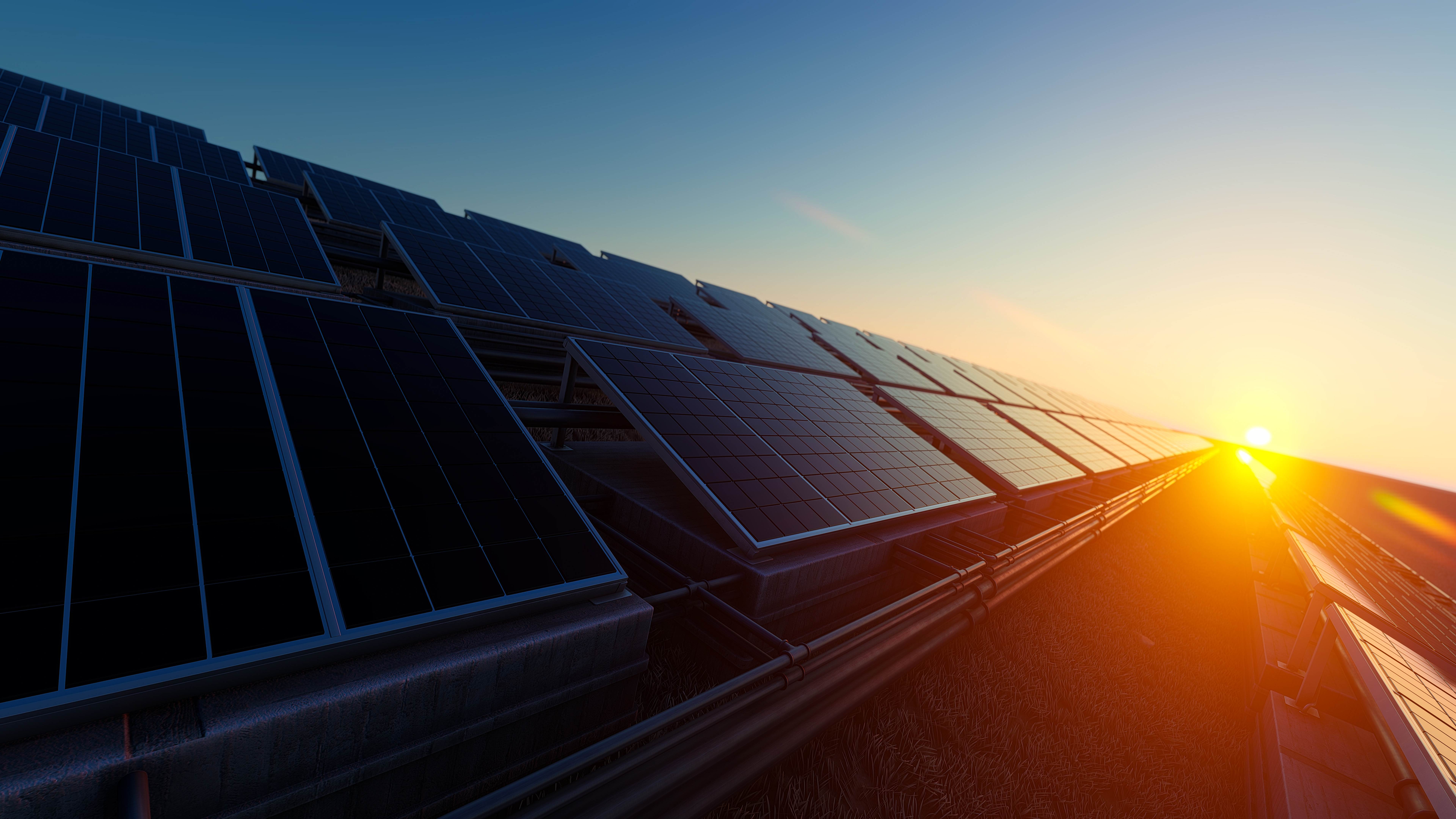 Pipes and Solar Panels