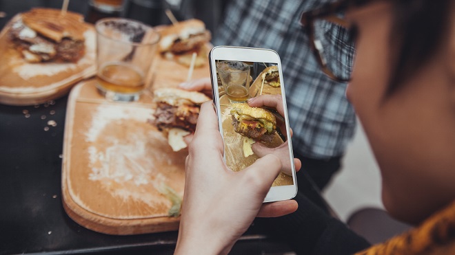 Taking Picture Of Burger