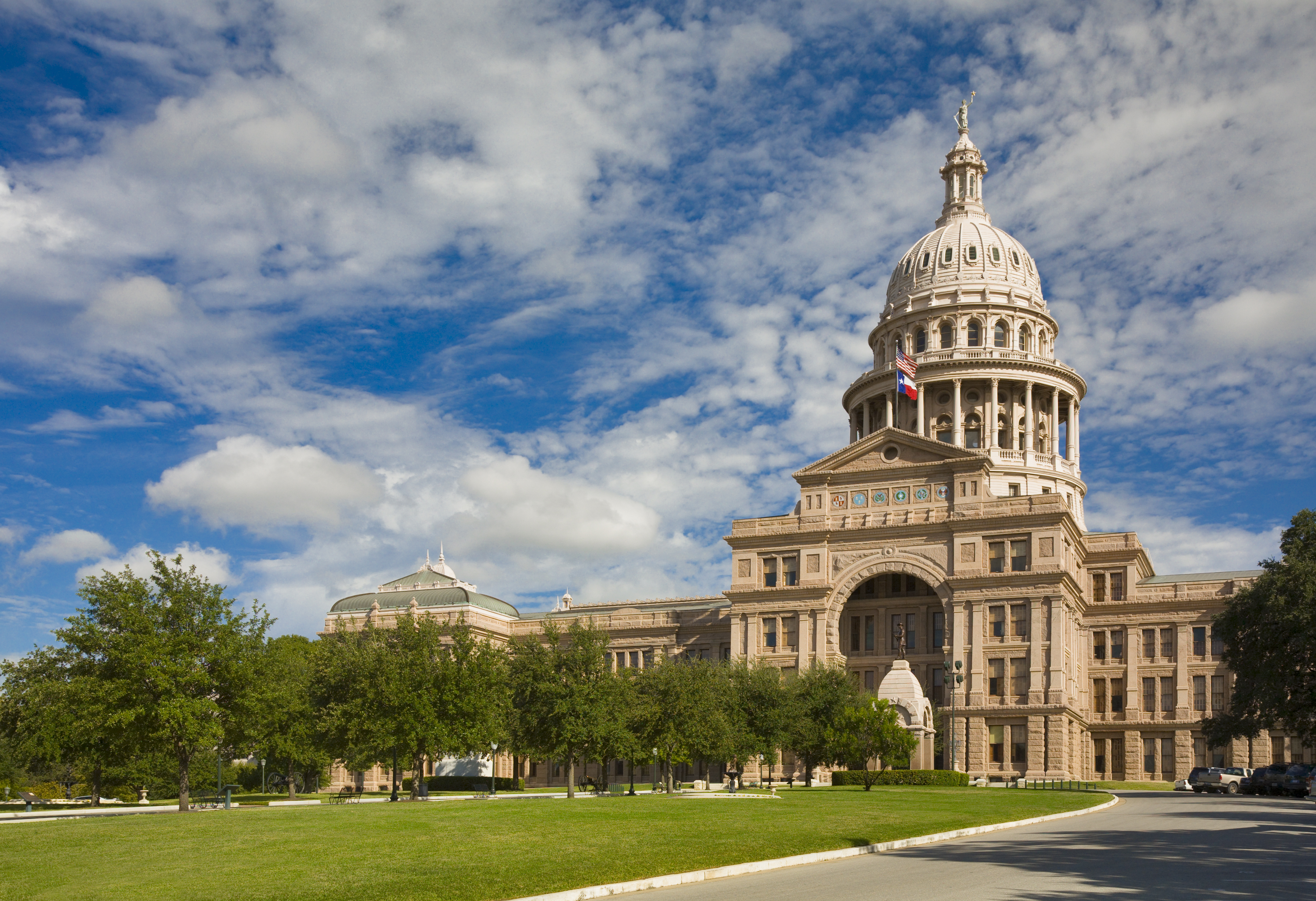 Texas State Capitol Building in Austin, 3/4 view
