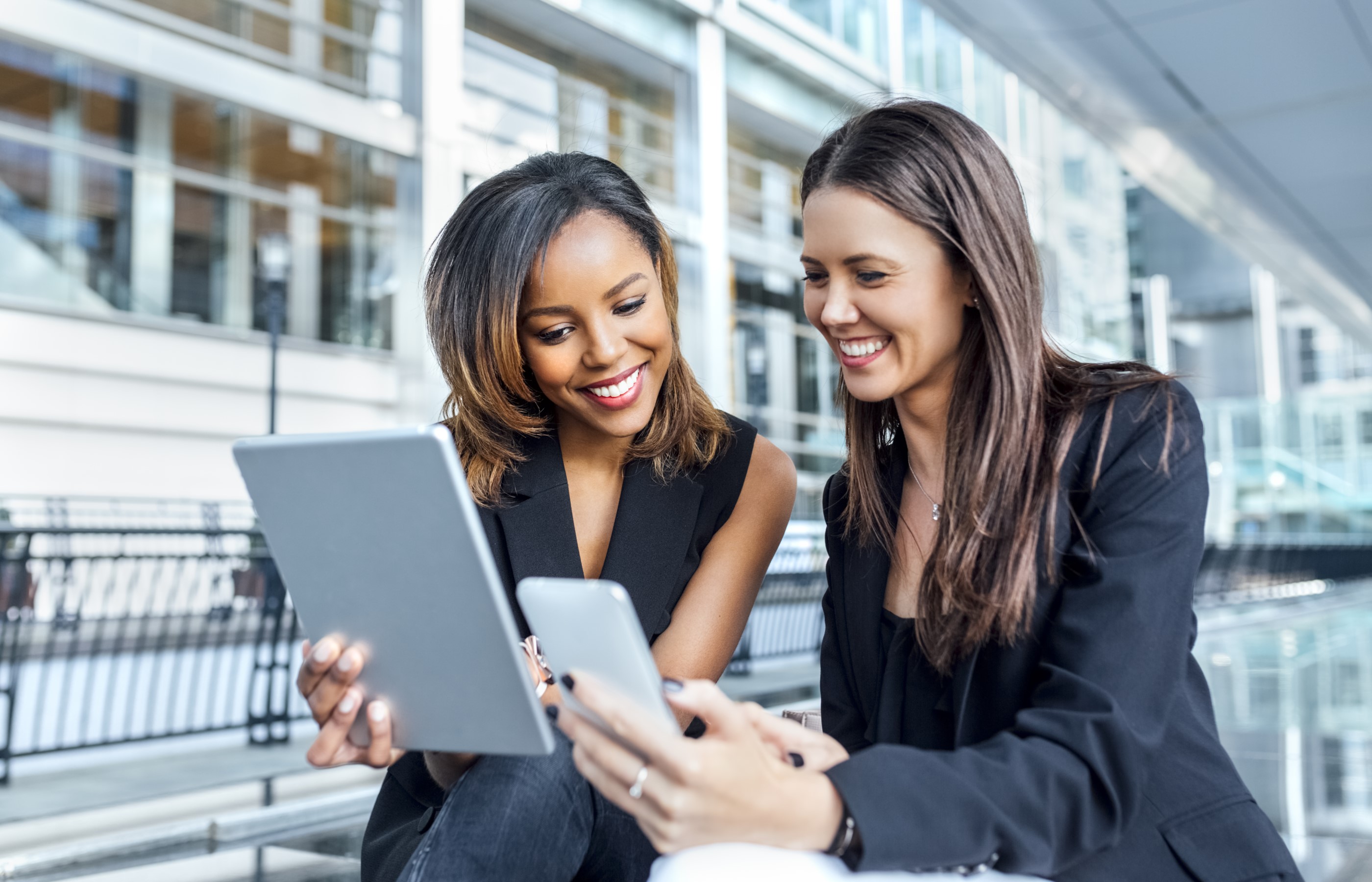 Two people exploring B2B ecommerce trends